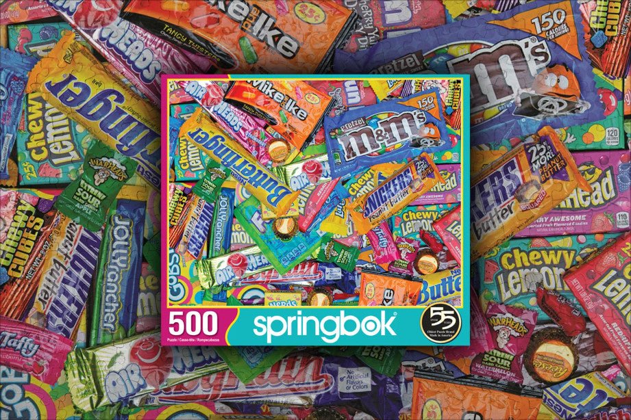 Sweet Tooth 500 Piece Jigsaw Puzzle by Springbok Puzzles - A Candy Lover's Delight - Springbok Puzzles - Jigsaw Puzzles - The Puzzle Center -