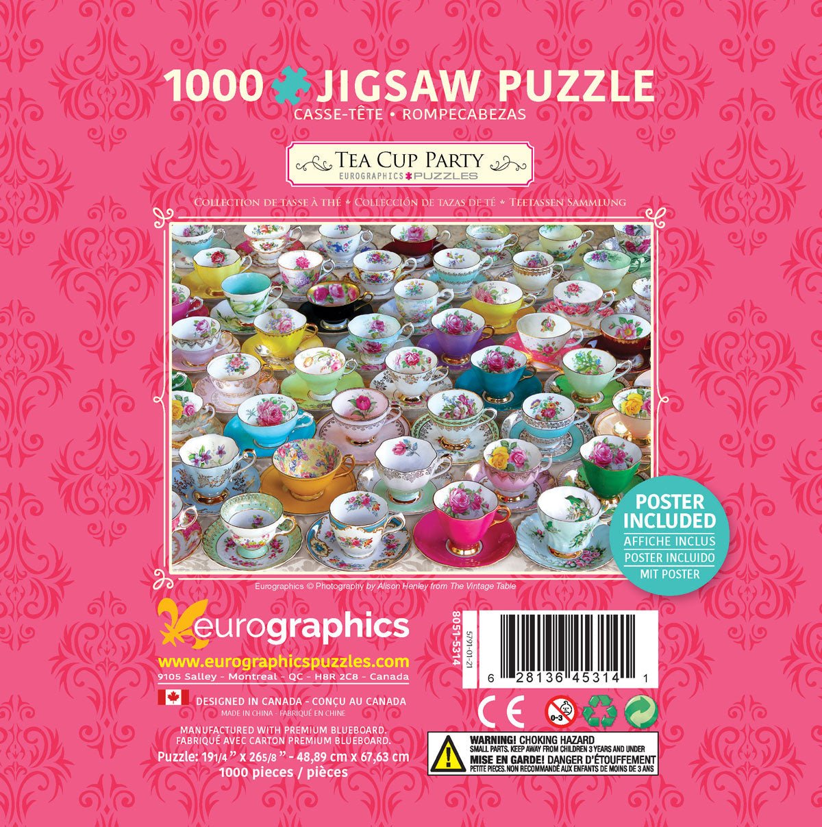 Tea Cup Party 1000 - Piece Puzzle by EuroGraphics - Eurographics - Jigsaw Puzzles - The Puzzle Center -