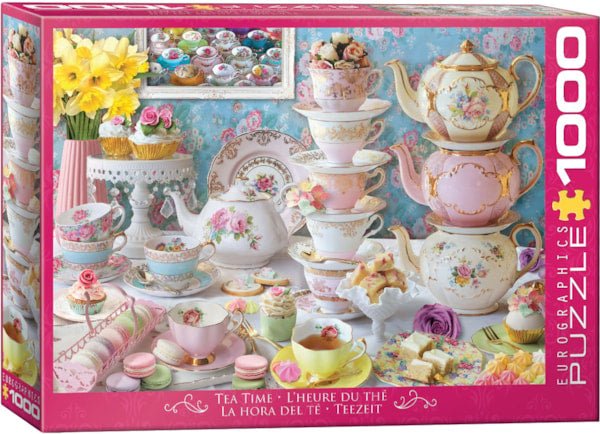 Tea Time 1000 Piece Jigsaw Puzzle by Eurographics - Vintage Tea Set Collection - Eurographics - Jigsaw Puzzles - The Puzzle Center -