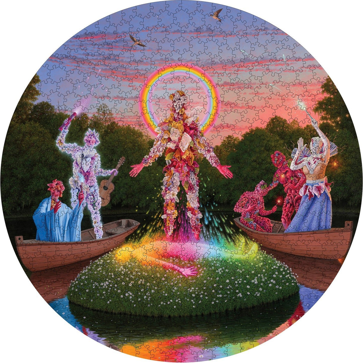 The Birth of Spirit Gardener 500 Piece Circular Jigsaw Puzzle | Pomegranate - Jigsaw Puzzles - The Puzzle Center