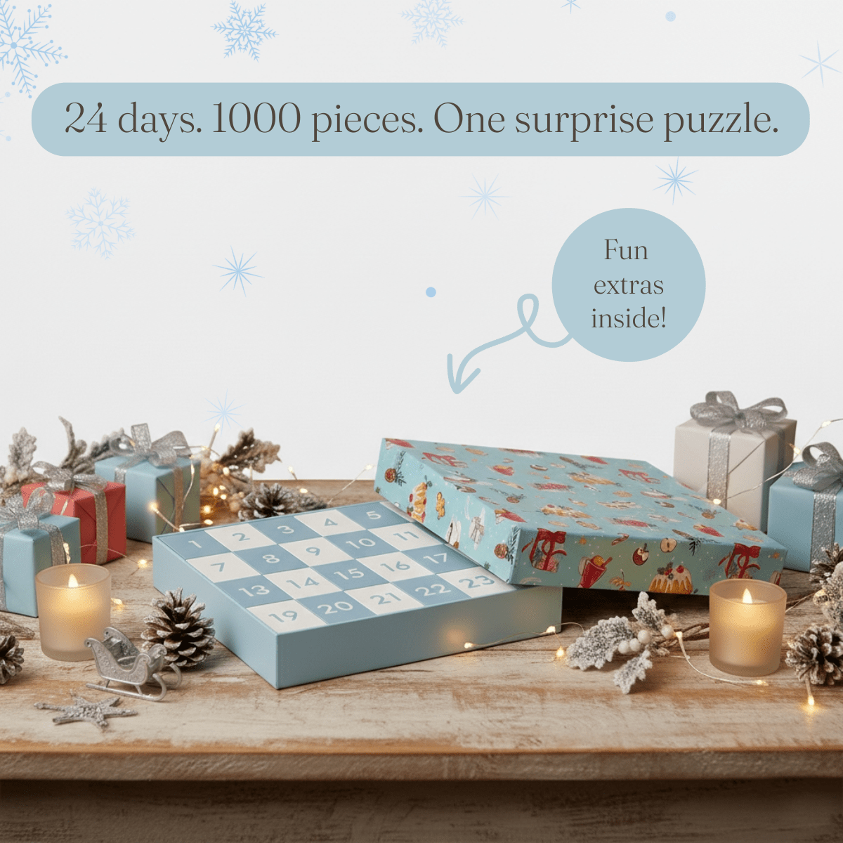The Cloudberries Advent Calendar 1000 Piece Jigsaw Puzzle | Cloudberries - Jigsaw Puzzles - The Puzzle Center
