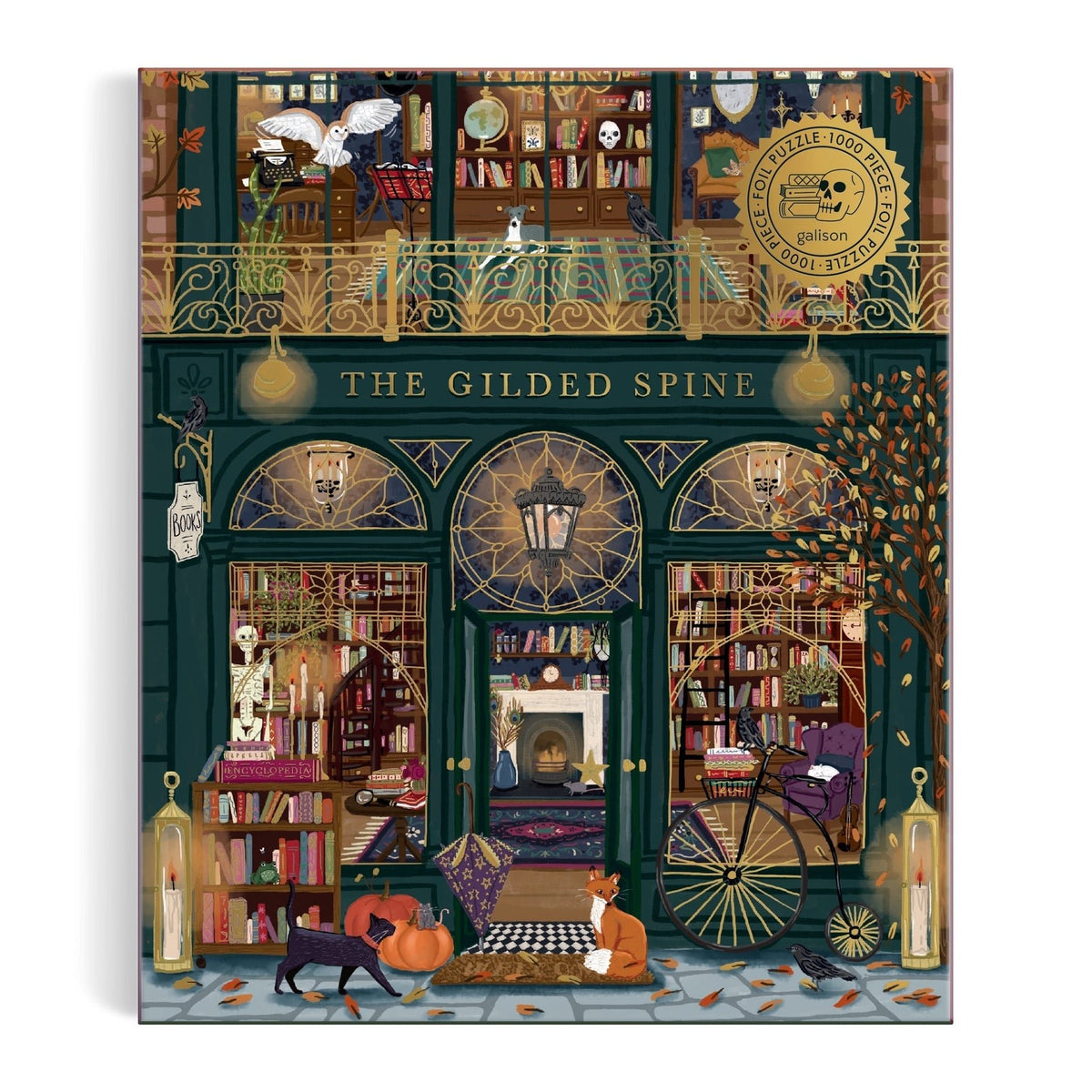 The Gilded Spine 1000 Piece Foil Jigsaw Puzzle | Galison - Jigsaw Puzzles - The Puzzle Center