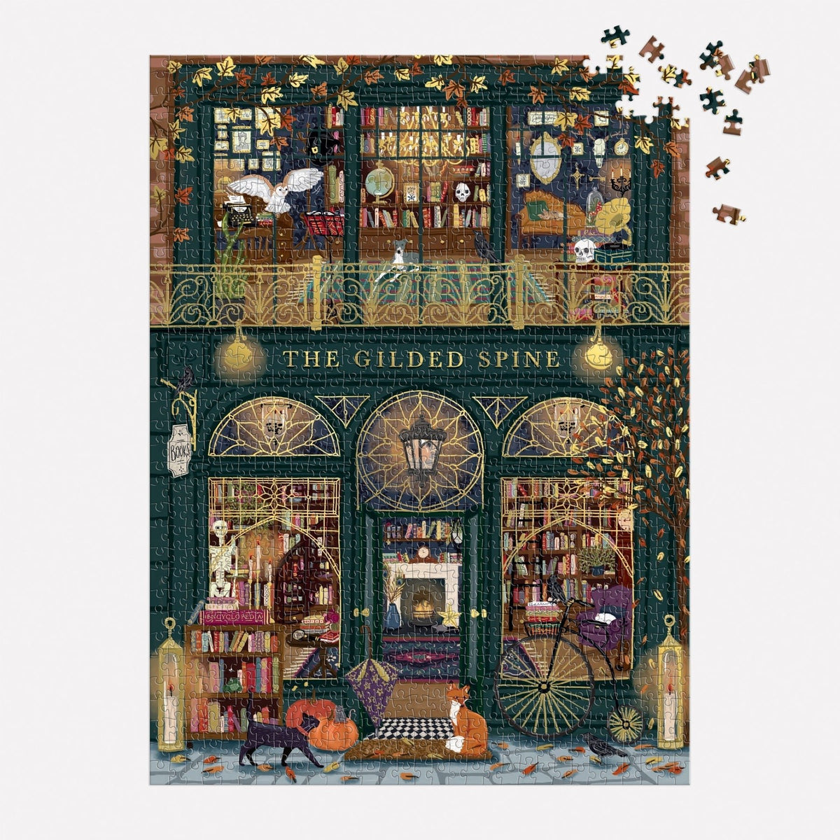 The Gilded Spine 1000 Piece Foil Jigsaw Puzzle | Galison - Jigsaw Puzzles - The Puzzle Center