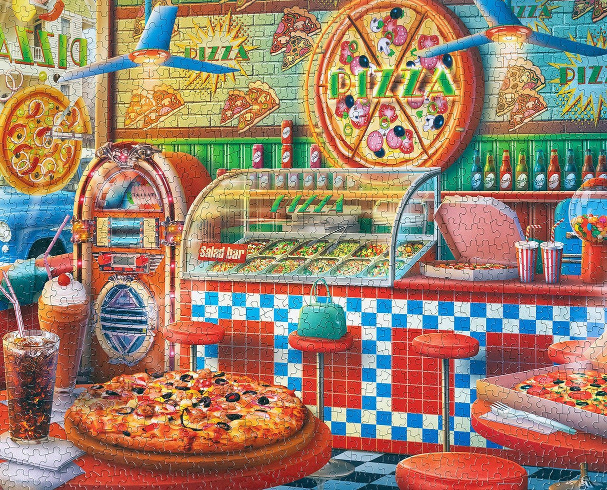 The Pizza Shop 1000 Piece Jigsaw Puzzle by Springbok Puzzles - Springbok Puzzles - Jigsaw Puzzles - The Puzzle Center -