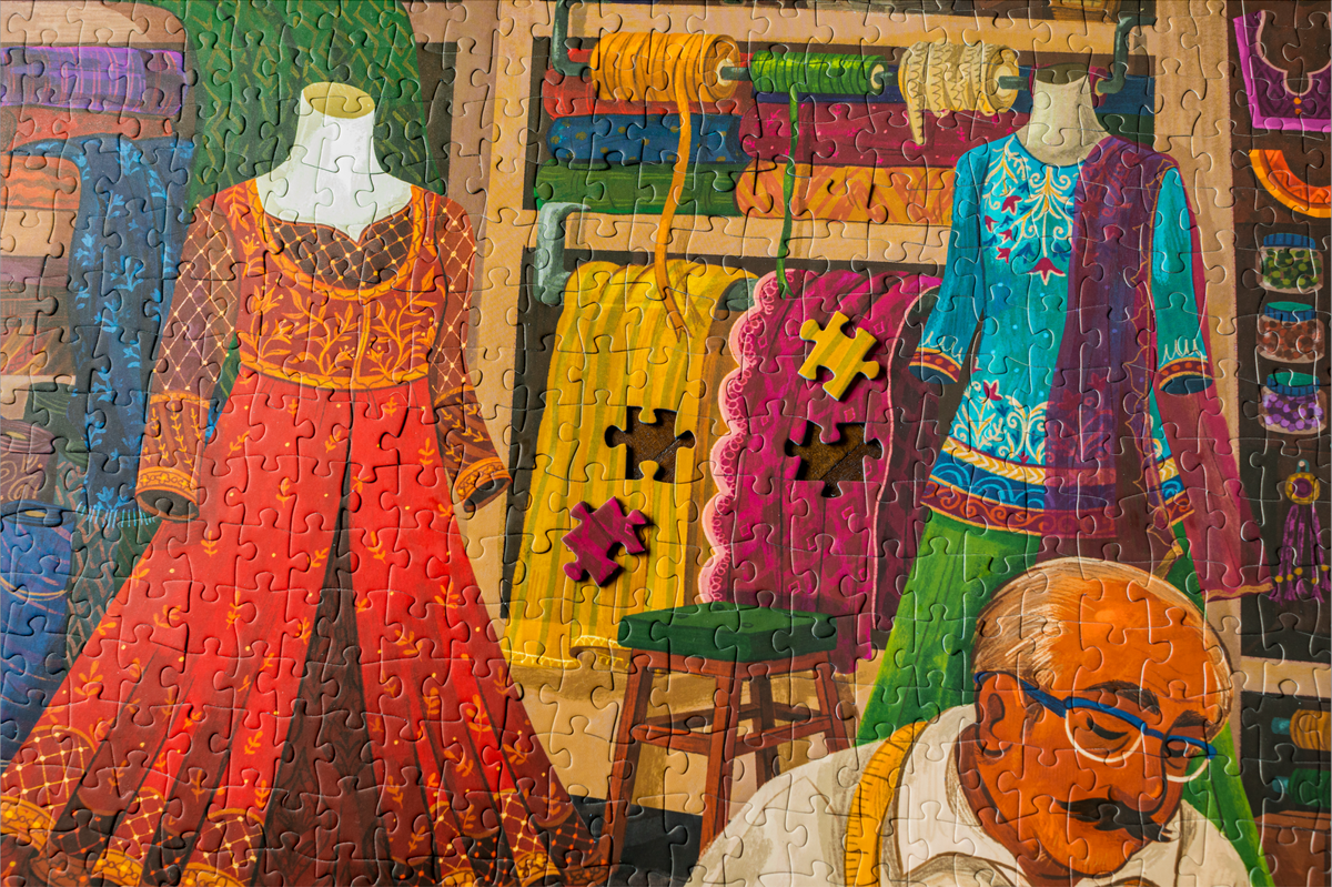 The Tailor's Shop 1000 Piece Jigsaw Puzzle | Laila Luxury Puzzles - Jigsaw Puzzles - The Puzzle Center