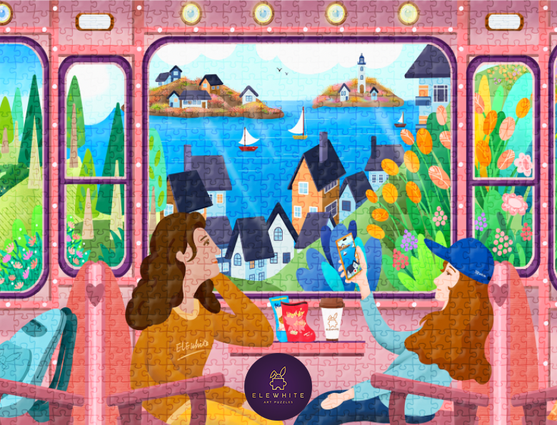 Train Ride 1000 Piece Jigsaw Puzzle | Elewhite - Jigsaw Puzzles - The Puzzle Center