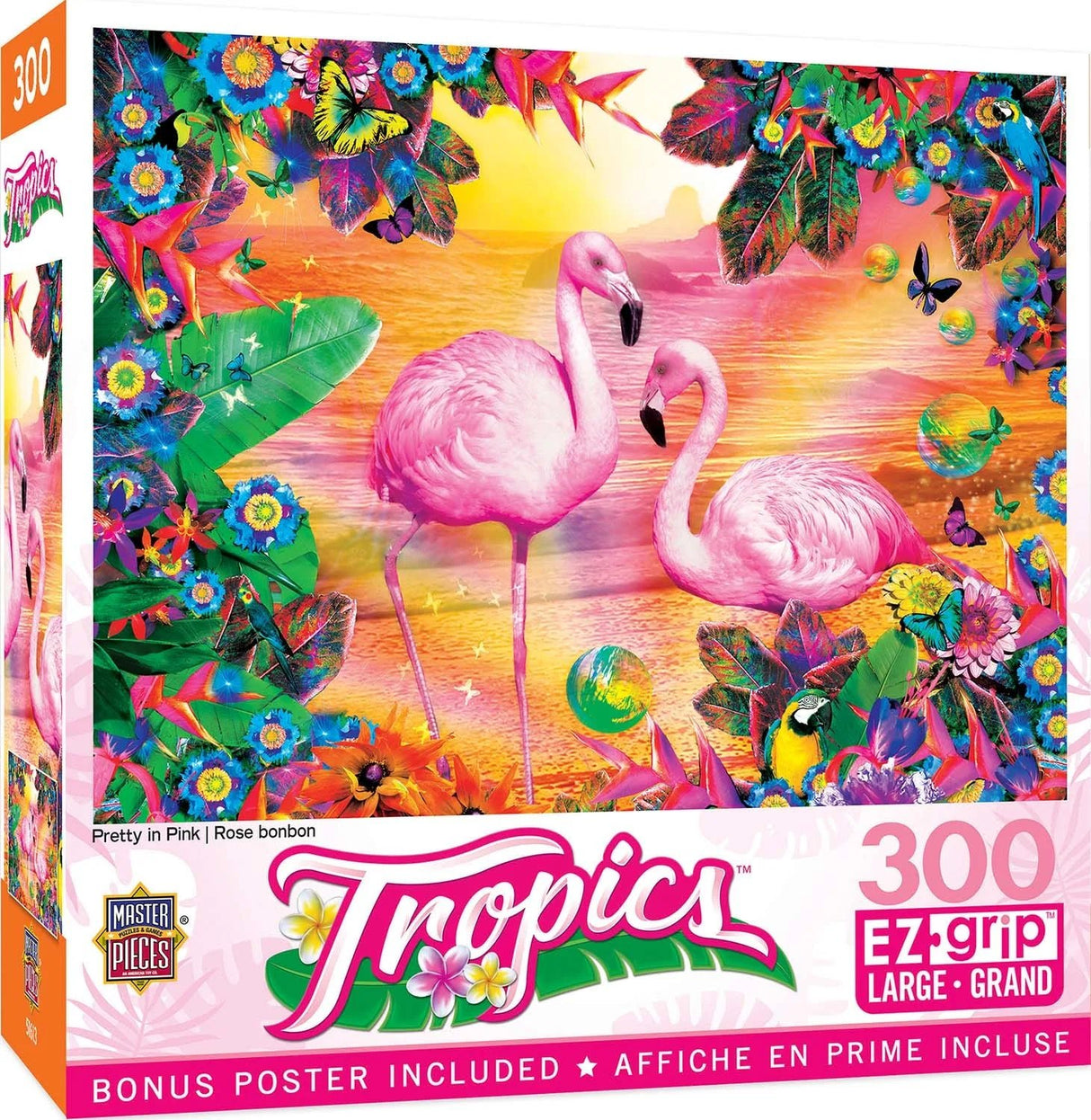 Tropics Pretty in Pink 300 Piece EZ Grip Jigsaw Puzzle | Masterpieces - Jigsaw Puzzles - The Puzzle Center