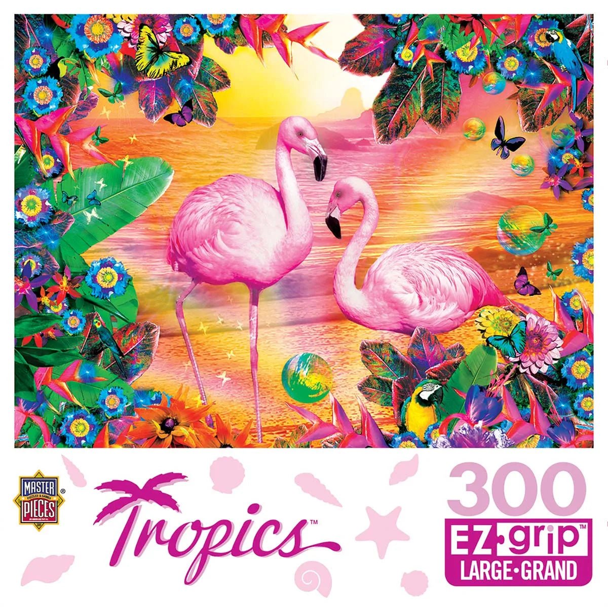 Tropics Pretty in Pink 300 Piece EZ Grip Jigsaw Puzzle | Masterpieces - Jigsaw Puzzles - The Puzzle Center