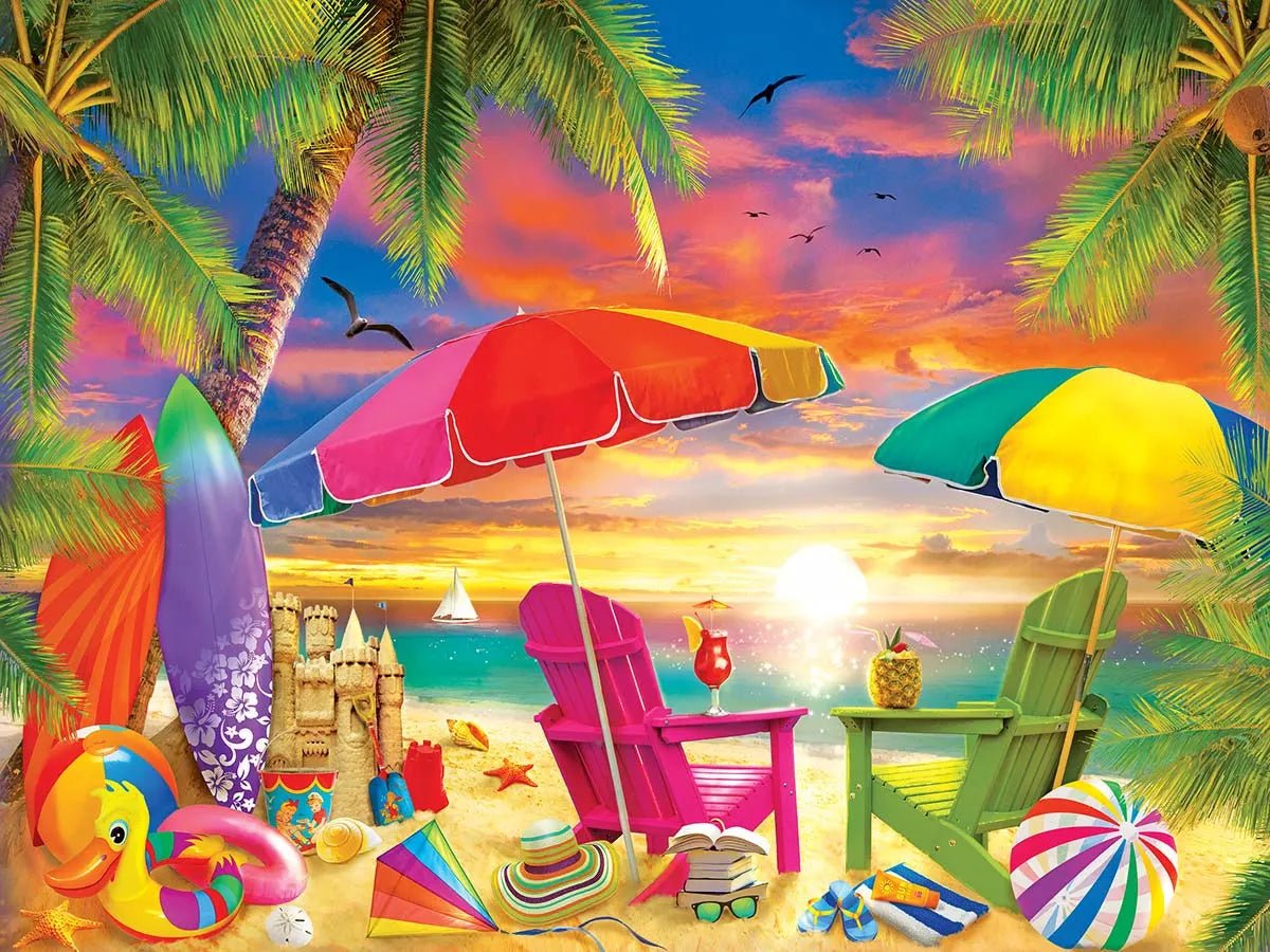 Tropics Seaside Afternoon 300 Piece EZ Grip Jigsaw Puzzle | Masterpieces - Jigsaw Puzzles - The Puzzle Center