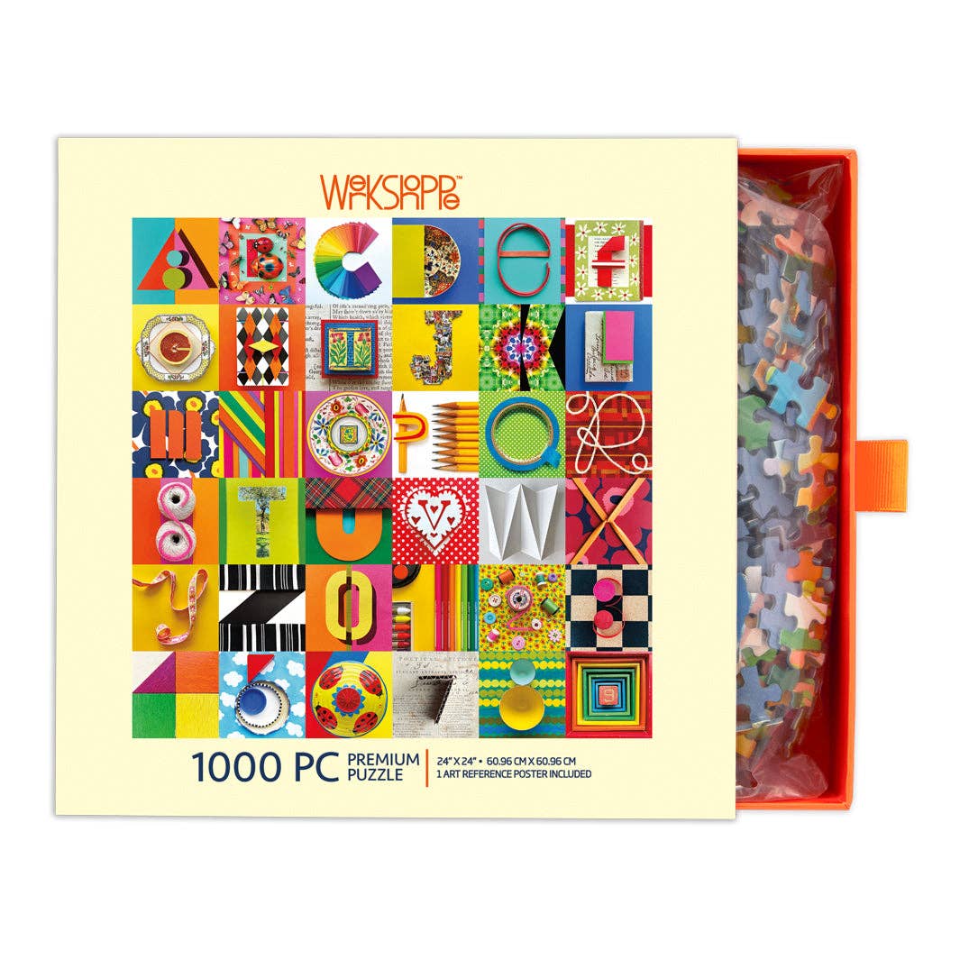 Typeface Collage 1000 Piece Jigsaw Puzzle | WerkShoppe - Jigsaw Puzzles - The Puzzle Center