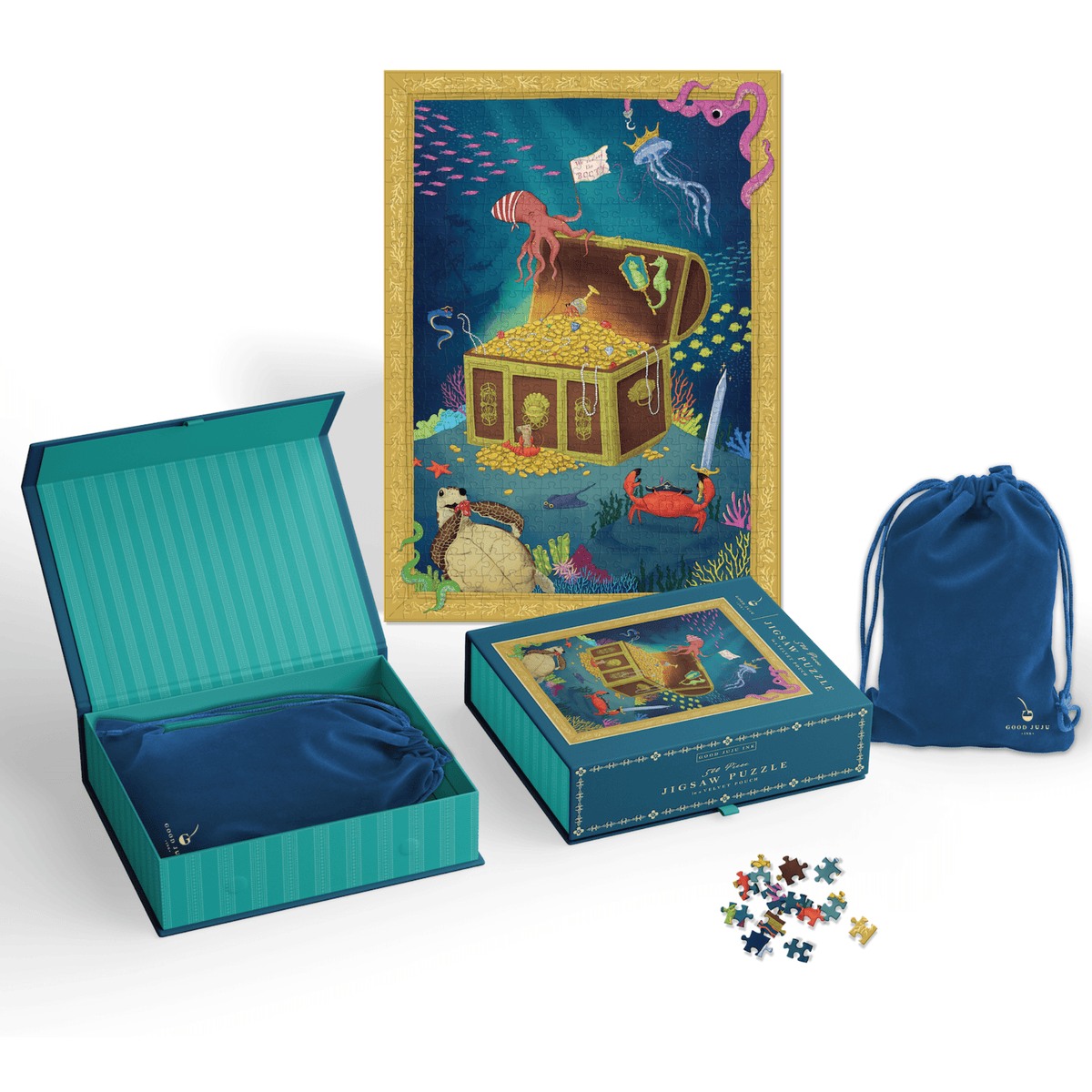 Underwater Treasure 500 Piece Jigsaw Puzzle | Good Juju Ink - Jigsaw Puzzles - The Puzzle Center
