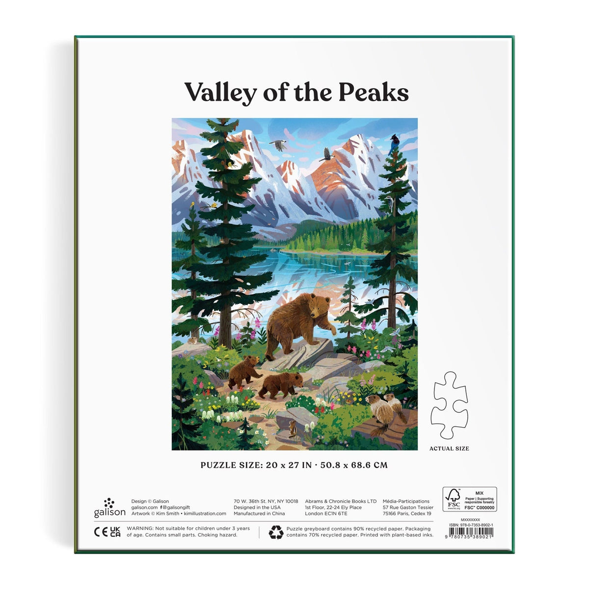 Valley Of The Peaks 1000 Piece Jigsaw Puzzle | Galison - Jigsaw Puzzles - The Puzzle Center