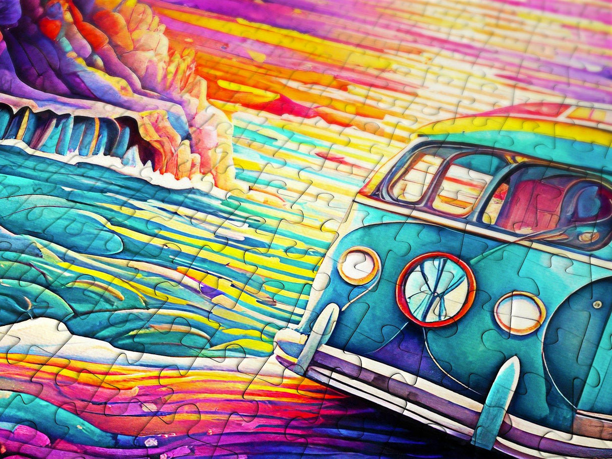 Van Life at the Beach 1000 Piece Jigsaw Puzzle | Enjoy Puzzles - Jigsaw Puzzles - The Puzzle Center