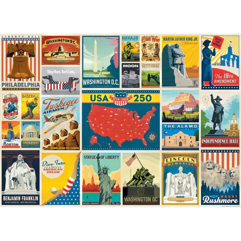 Vintage Posters - USA 250th Anniversary 1000 Piece Jigsaw Puzzle | Masterpieces - Jigsaw Puzzles - The Puzzle Center