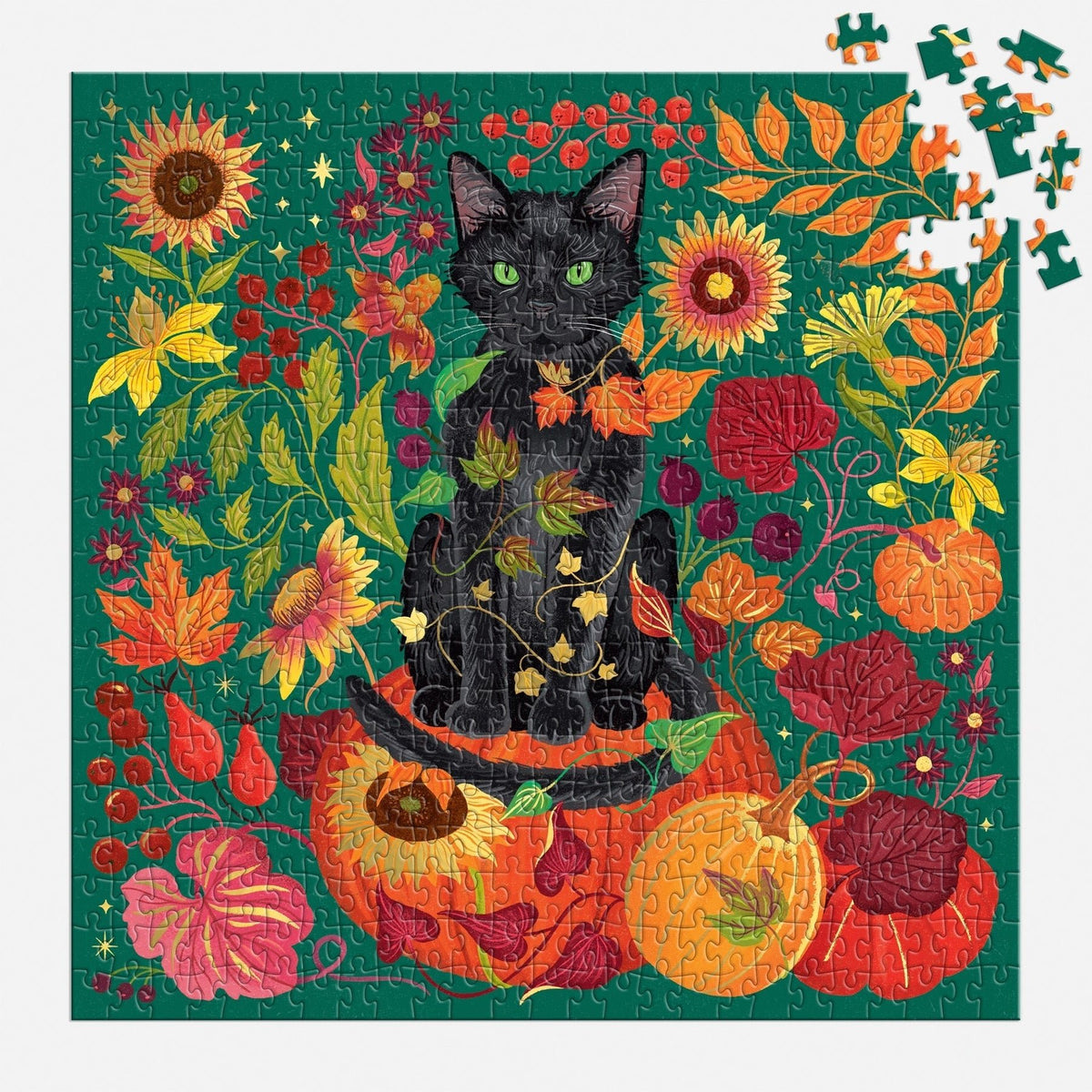 Whiskers of Autumn 500 Piece Foil Puzzle | Galison - Jigsaw Puzzles - The Puzzle Center