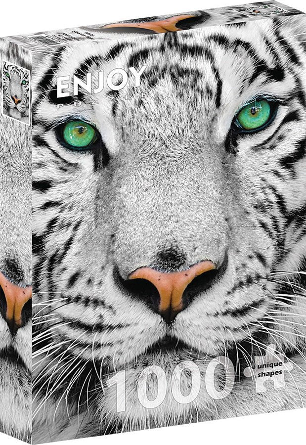 White Siberian Tiger 1000 Piece Puzzle by Enjoy Puzzles - Enjoy Puzzles - Jigsaw Puzzles - The Puzzle Center