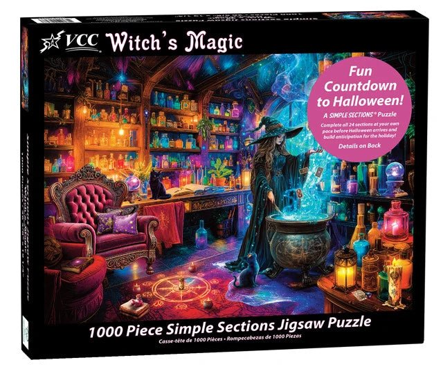 Witch's Magic Simple Sections® 1000 Piece Advent Style Jigsaw Puzzle | Vermont Christmas Co - Jigsaw Puzzles - The Puzzle Center