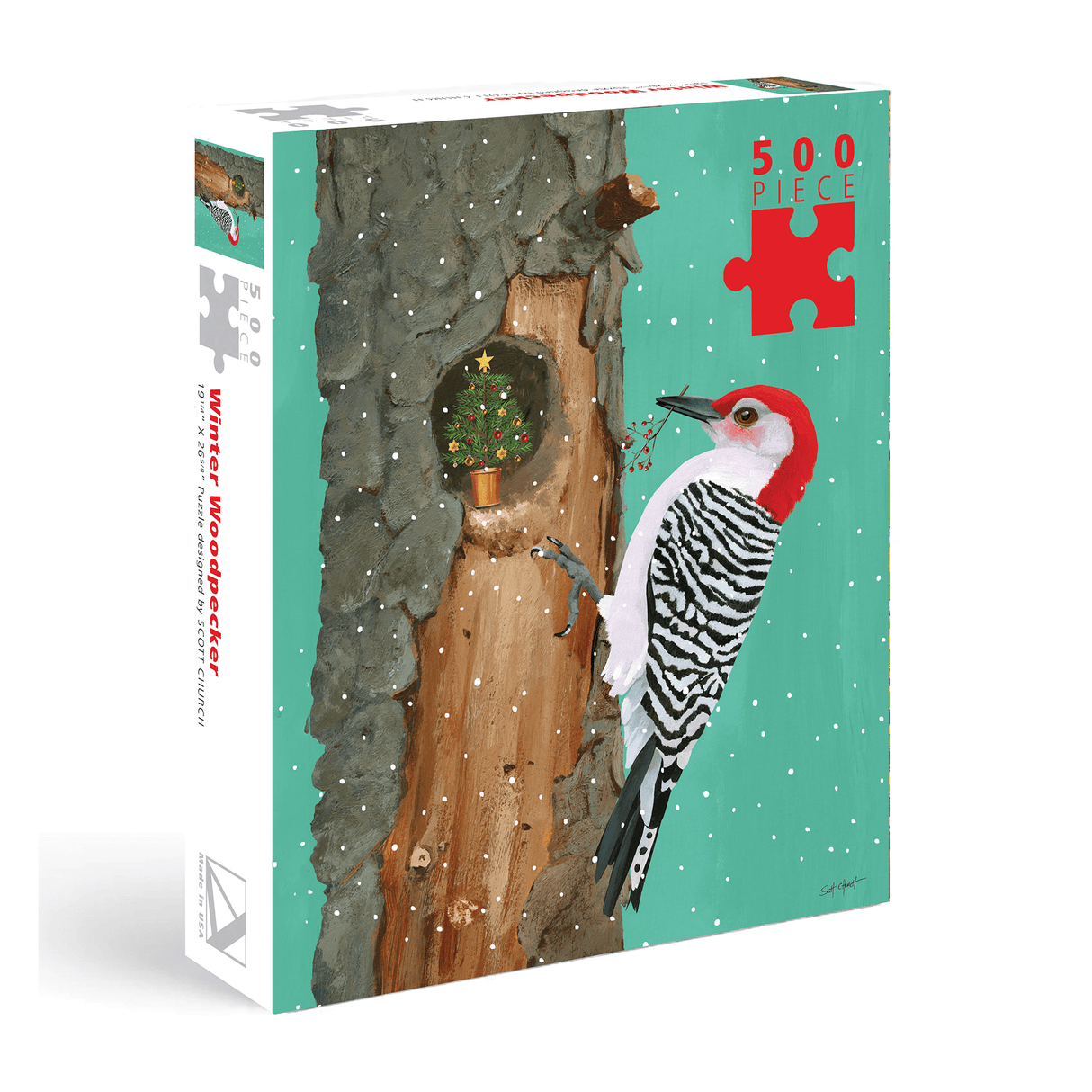 Woodpecker Puzzle 500 Piece Puzzle | Allport Editions - Jigsaw Puzzles - The Puzzle Center