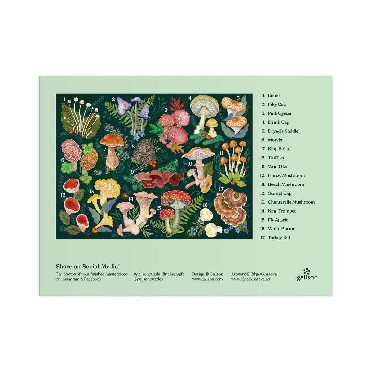 World of Mushrooms 1000 Piece Jigsaw Puzzle | Galison - Jigsaw Puzzles - The Puzzle Center