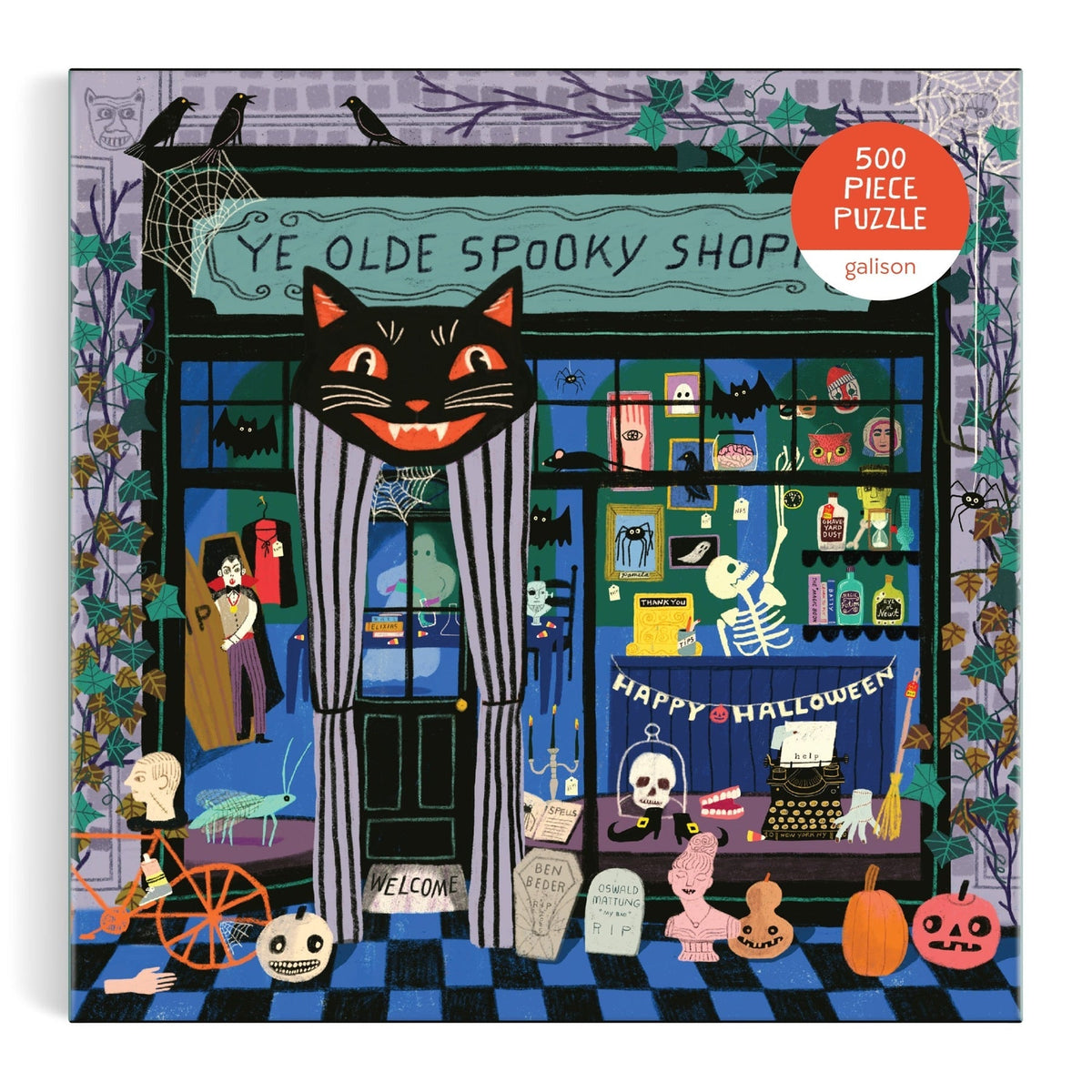 Ye Olde Spooky Shoppe 500 Piece Jigsaw Puzzle | Galison - Jigsaw Puzzles - The Puzzle Center