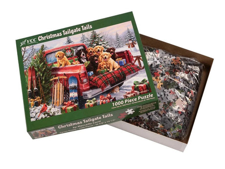 Christmas Tailgate Tails 1000 Piece Jigsaw Puzzle | Vermont Christmas Co - Jigsaw Puzzles - The Puzzle Center