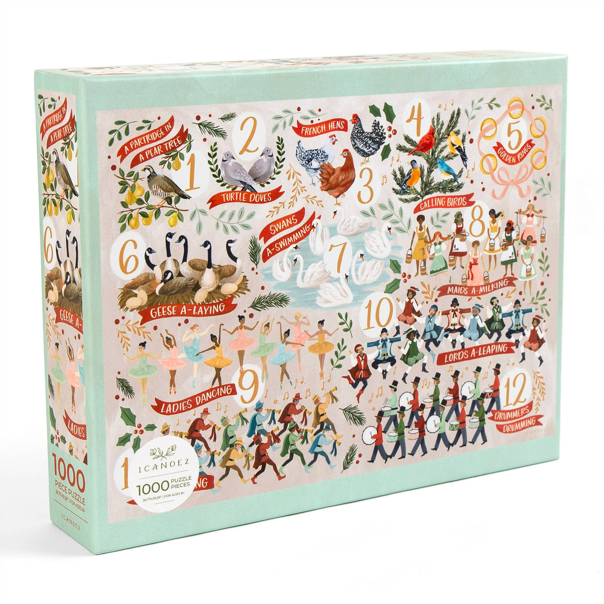 12 Days of Christmas 1000 Piece Jigsaw Puzzle | 1Canoe2 - Jigsaw Puzzles - The Puzzle Center