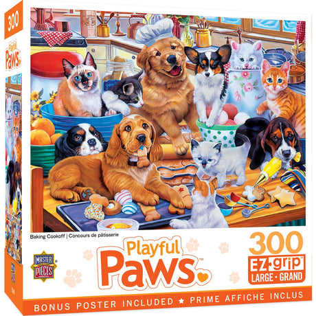 Playful Paws 300 Piece EZ Grip Large Pieces Puzzle