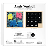 Andy Warhol Flowers 2 - in - 1 Sliding Wood Puzzle by Galison - Galison - Game - The Puzzle Center - 