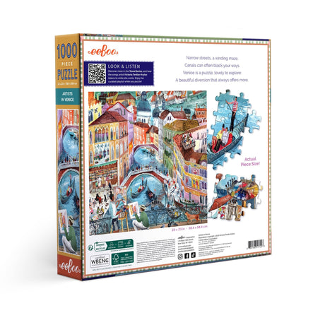 Artists in Venice 1000 Piece Jigsaw Puzzle | eeBoo - Jigsaw Puzzles - The Puzzle Center