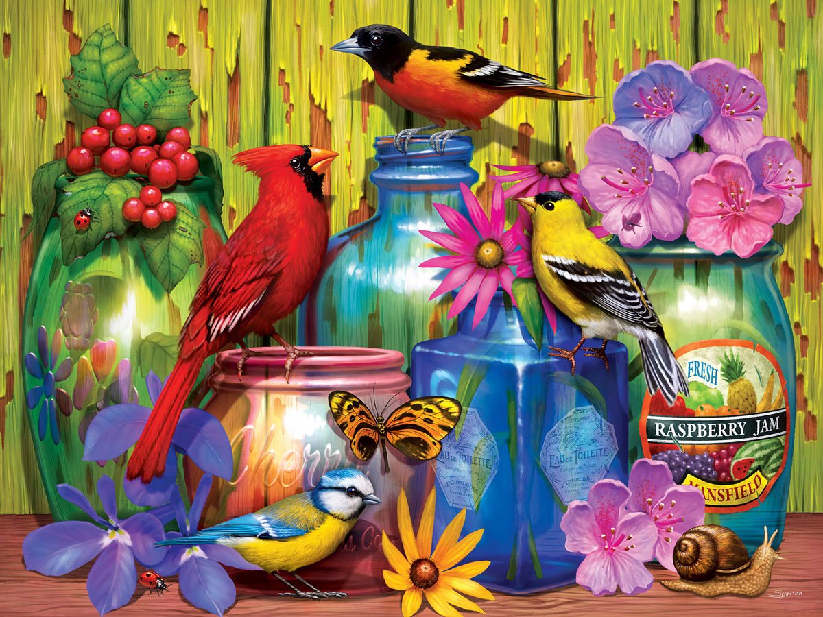Audubon Feathered Reflections 300 Piece EZ Grip Jigsaw Puzzle | Masterpieces - Jigsaw Puzzles - The Puzzle Center