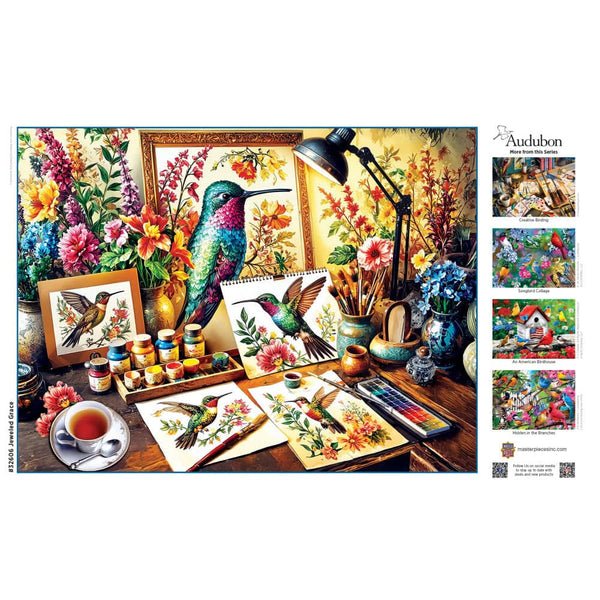 Audubon Jeweled Grace 300 Piece EZ Grip Jigsaw Puzzle | Masterpieces - Jigsaw Puzzles - The Puzzle Center