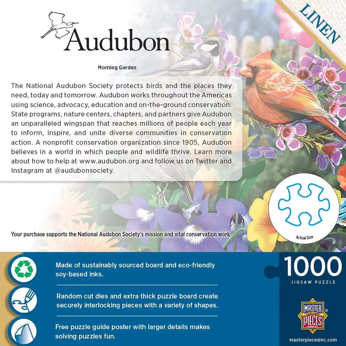 Audubon Morning Garden 1000 Piece Jigsaw Puzzle | Masterpieces - Jigsaw Puzzles - The Puzzle Center