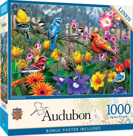 Audubon Morning Garden 1000 Piece Jigsaw Puzzle | Masterpieces - Jigsaw Puzzles - The Puzzle Center