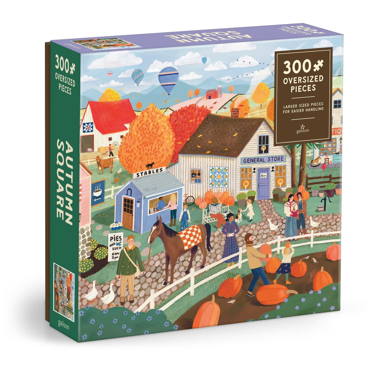 Autumn Square puzzle box by Galison