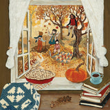 Autumn's Window 100 Piece Mini Jigsaw Puzzle | New York Puzzle Company - Mini Jigsaw Puzzles - The Puzzle Center