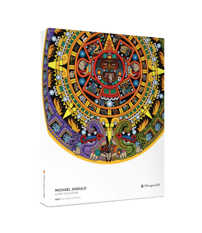 Aztec Sun Stone 1000 Piece Circular Jigsaw Puzzle | Pomegranate - Jigsaw Puzzles - The Puzzle Center