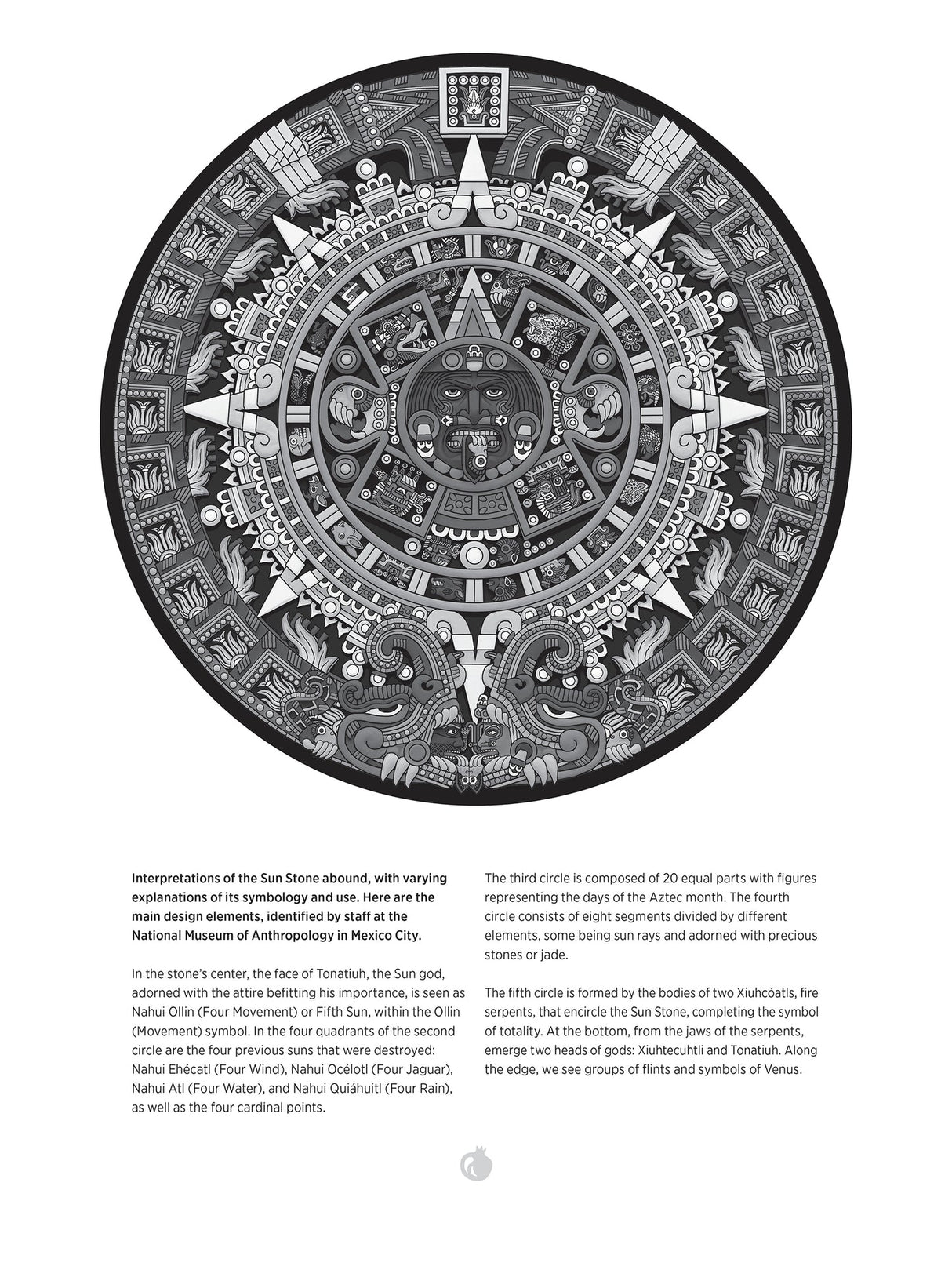 Aztec Sun Stone 1000 Piece Circular Jigsaw Puzzle | Pomegranate - Jigsaw Puzzles - The Puzzle Center