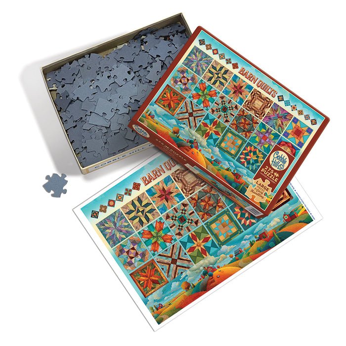 Barn Quilts Easy Handling 275 Piece Jigsaw Puzzle | Cobble Hill - Jigsaw Puzzles - The Puzzle Center
