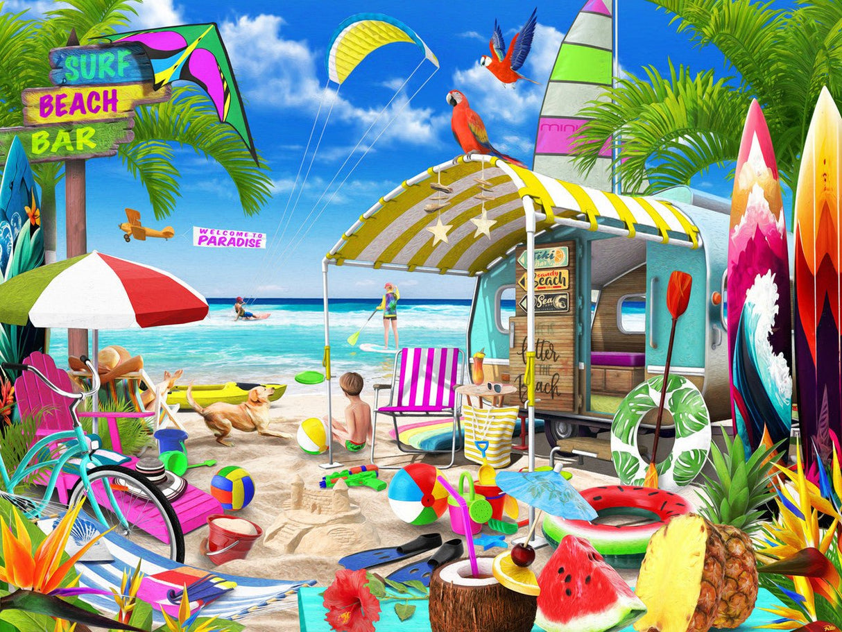 Beach Getaway 550 Piece Jigsaw Puzzle | Vermont Christmas Co - Jigsaw Puzzles - The Puzzle Center