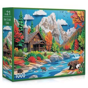 Bear Creek Cabin 1000 Piece Jigsaw Puzzle | Final Piece Puzzles - Jigsaw Puzzles - The Puzzle Center