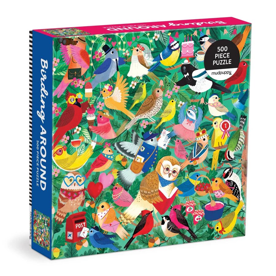 Birding Around 500 Piece Jigsaw Puzzle by Mudpuppy - Mudpuppy - Jigsaw Puzzles - The Puzzle Center