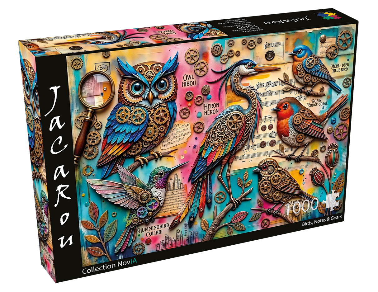 Birds, Notes & Gears 1000 Piece Jigsaw Puzzle | JaCaRou - Jigsaw Puzzles - The Puzzle Center