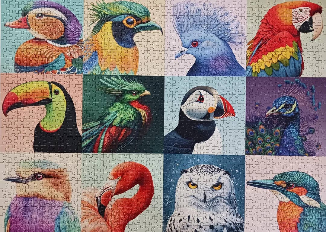 Birds of a Feather 1000 Piece Jigsaw Puzzle | Snappy Puzzles - Jigsaw Puzzles - The Puzzle Center