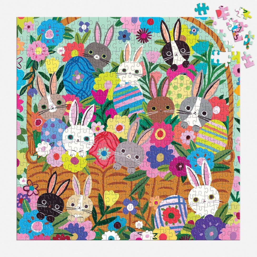 Blooming Bunnies 500 Piece Jigsaw Puzzle | Mudpuppy - Jigsaw Puzzles - The Puzzle Center
