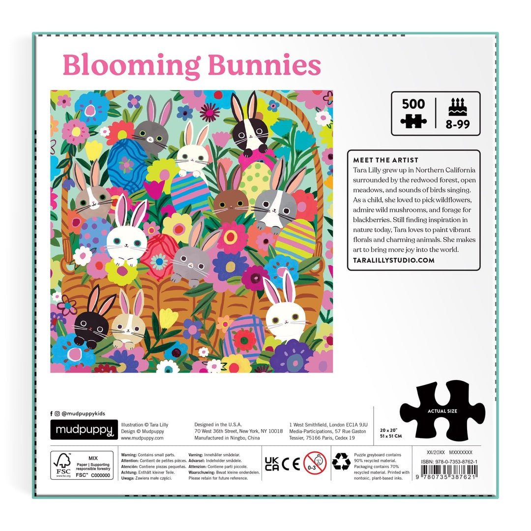 Blooming Bunnies 500 Piece Jigsaw Puzzle | Mudpuppy - Jigsaw Puzzles - The Puzzle Center