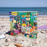 Books & Tea By the Sea 1000 Piece Jigsaw Puzzle | eeBoo - Jigsaw Puzzles - The Puzzle Center