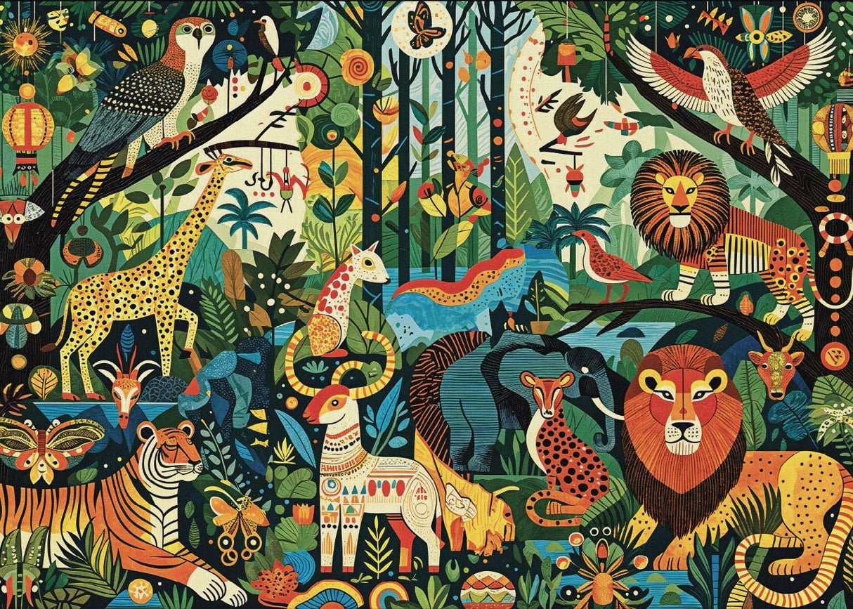 Bright Jungle Vibes 1000 Piece Jigsaw Puzzle | JaCaRou Puzzles - Jigsaw Puzzles - The Puzzle Center
