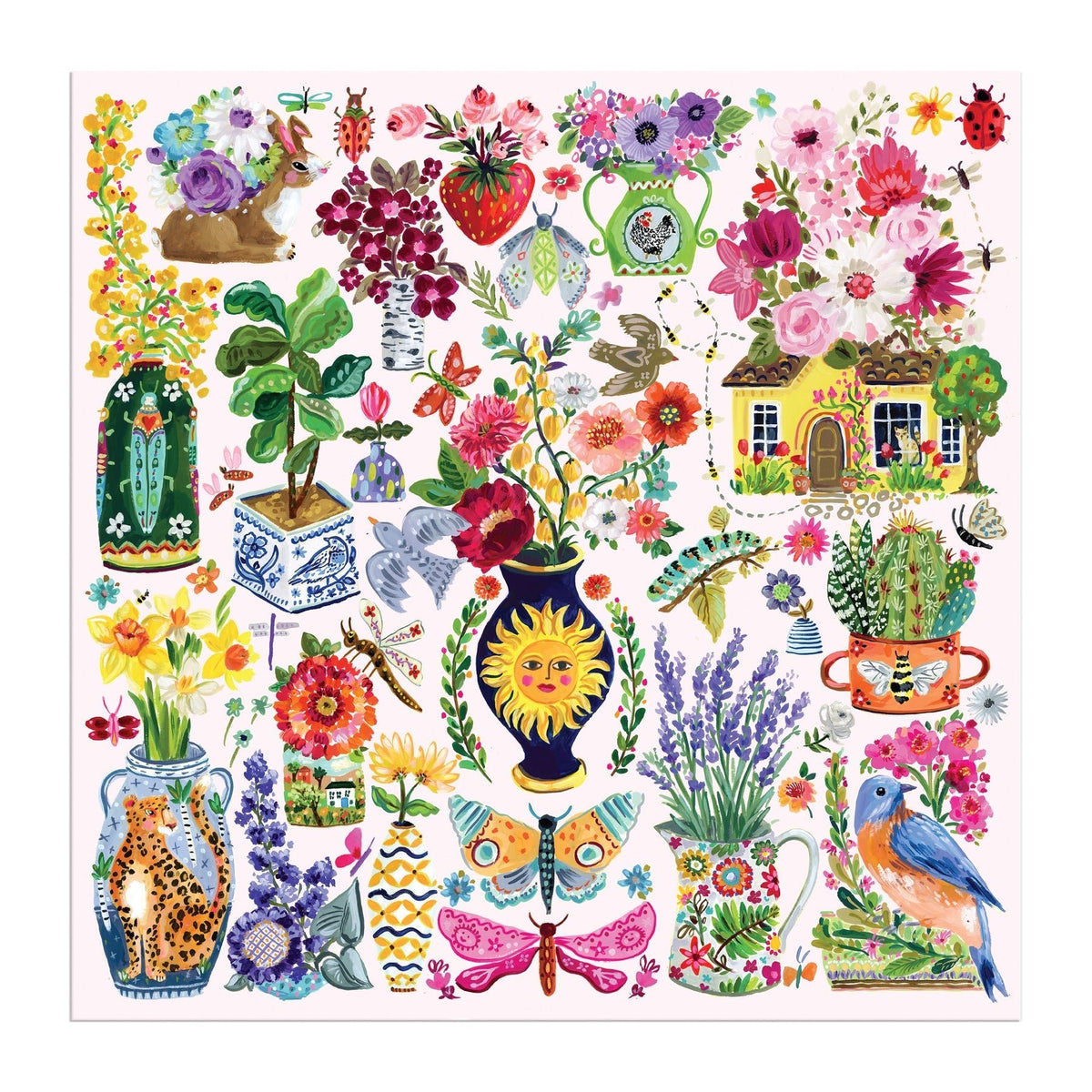 Buzzy Bouquets 500 Piece Jigsaw Puzzle | Galison - Jigsaw Puzzles - The Puzzle Center