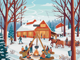 Cabane À Sucre 1000 Piece Jigsaw Puzzle | Villager - Jigsaw Puzzles - The Puzzle Center