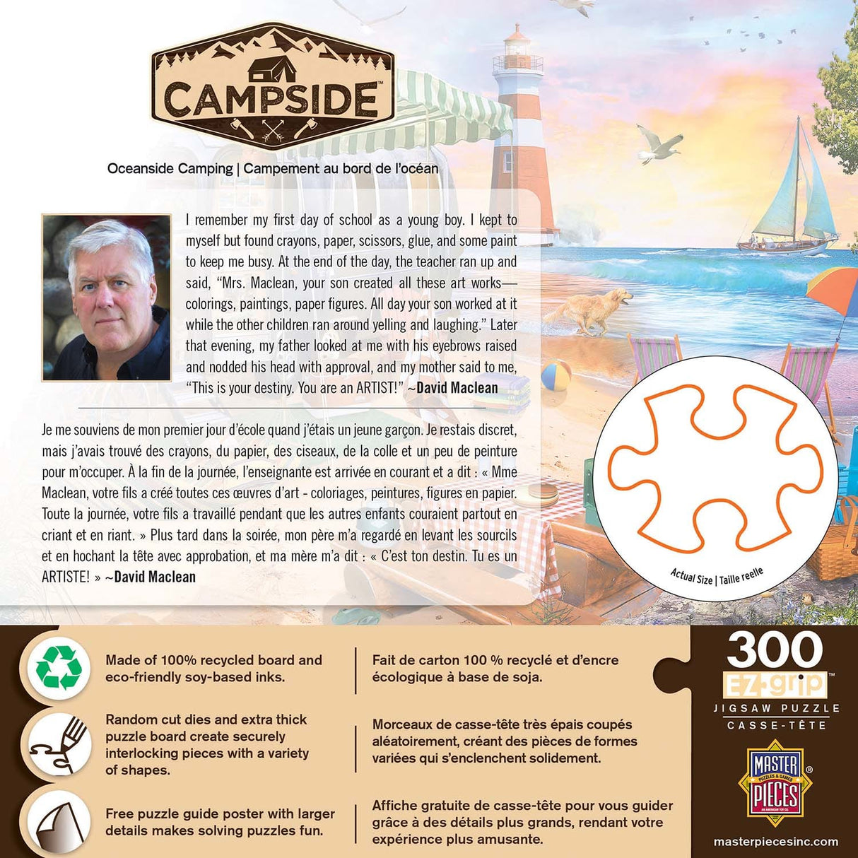 Campside Oceanside Camping 300 Piece EZ Grip Jigsaw Puzzle | Masterpieces - Jigsaw Puzzles - The Puzzle Center
